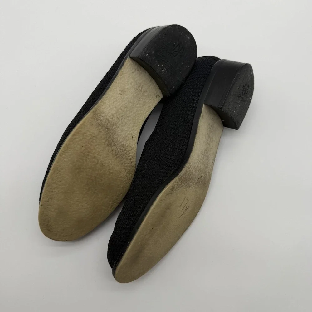 Donald J Pliner Women's Mesh Slip On Loafers Low Block Heels Black Size 9.5